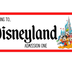 Fake Disneyland Ticket