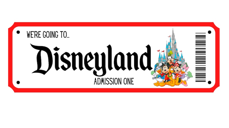 Fake Disneyland Ticket - Etsy