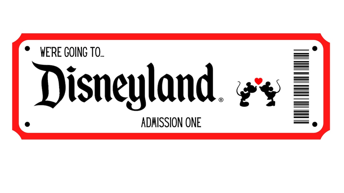 Fake Disneyland Ticket - Etsy