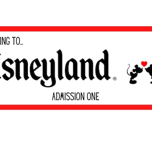 Fake Disneyland Ticket