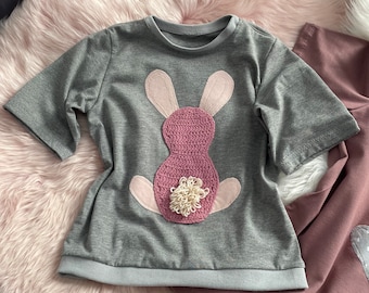 Hase Shirt Application gestrickt