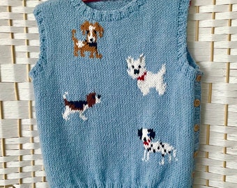 Vest wool dog in desired colors
