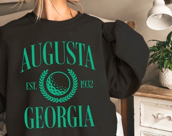 Vintage Augusta Georgia Golf Sweatshirt National Golf Club Shirt Golf Lover Gift Unisex Golf Crewneck Sweater Golfing Outfit