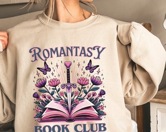 Romantasy Book Club Sweatshirt Romance Shirt Dark Romance Reader Bookish Tee Gifts for Book Lovers Bookworm Reading Crewneck Literary Gift