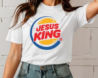 Jesus is King Shirt Funny Christian Sweatshirt Trendy Religious Apparel Faith Tee Unique Christian Gifts Jesus Crewneck Sweater Bible Gift