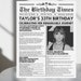 Birthday Newspaper Template Newspaper Customizable Poster Sign ...