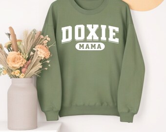 Doxie Mama Sweatshirt Dachshund Shirt Weiner Dog Crewneck Sweater Weenie Dog Owner Gifts Doxie Mom Tshirt Pet Animal Lovers Top Unisex