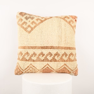 Vintage Kilim Pillow, Turkish Kilim Pillow, 18x18 Pillow Case, Boho Pillow, Accent Sofa Pillow, Cushion Cover, Ethnic Pillow, Tribal Pillow