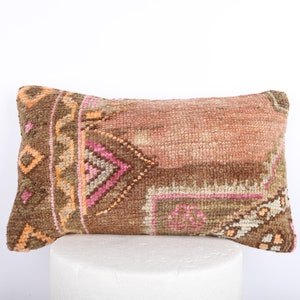 Kilim Lumbar Pillow, Turkish Kilim Pillow, Vintage Kilim Pillow, Handmade Kilim Lumbar Pillow, Boho Decor Pillow, Cushion Cover, Home Decor