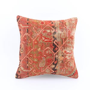 Decorative Throw Pillow, Turkish Kilim Pillow, 18x18 Pillow Cover, Bohemian Kilim Pillow, Tribal Pillow, Sofa Throw Pillow, Cushion Cover