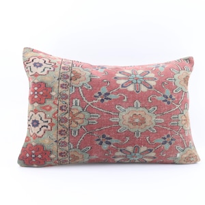 Decorative Turkish Kilim Pillow, 16x24 Pillow Cover, Handmade Lumbar Pillow, Home Decor, Boho Pillow, Accent Sofa Pillow, Cushion Cover