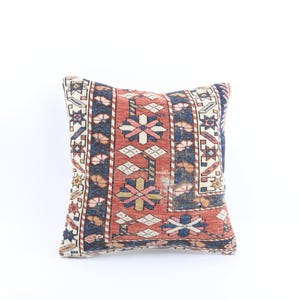 Ethnic Pillow Cover, Turkish Kilim Pillow, 16x16 Pillow Case, Decorative Pillow, Sofa Throw Pillow, Home Decor, Boho Pillow, Vintage Cushion
