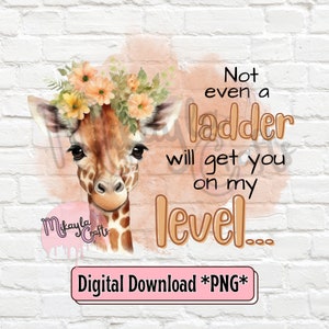 Sarcastic Giraffe Sublimation PNG, sublimation design, Funny saying, mug print, tumbler, Clipart PNG, Digital Download