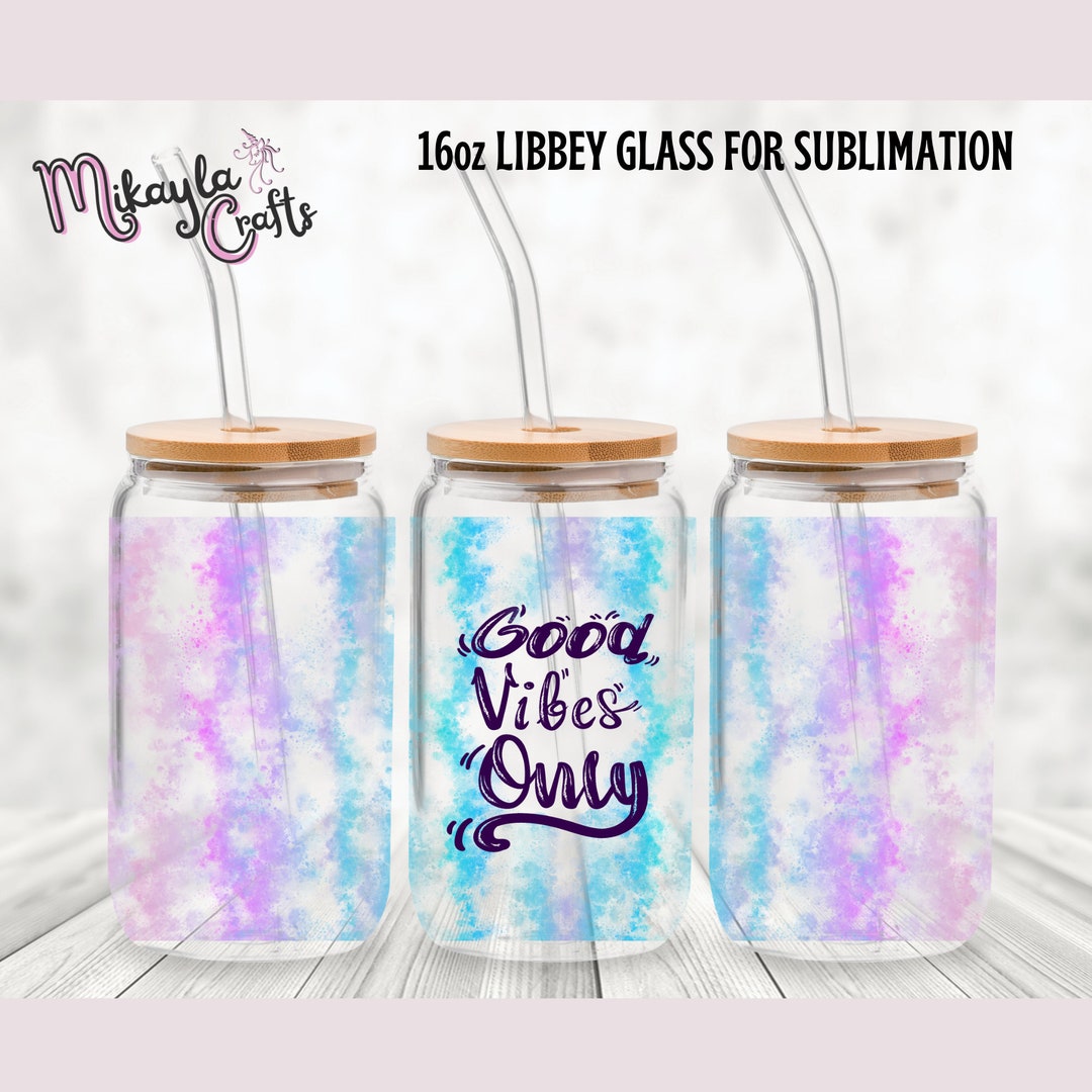 16oz Libbey Glass Can Wrap Template, Libbey Glass Sublimation Design ...