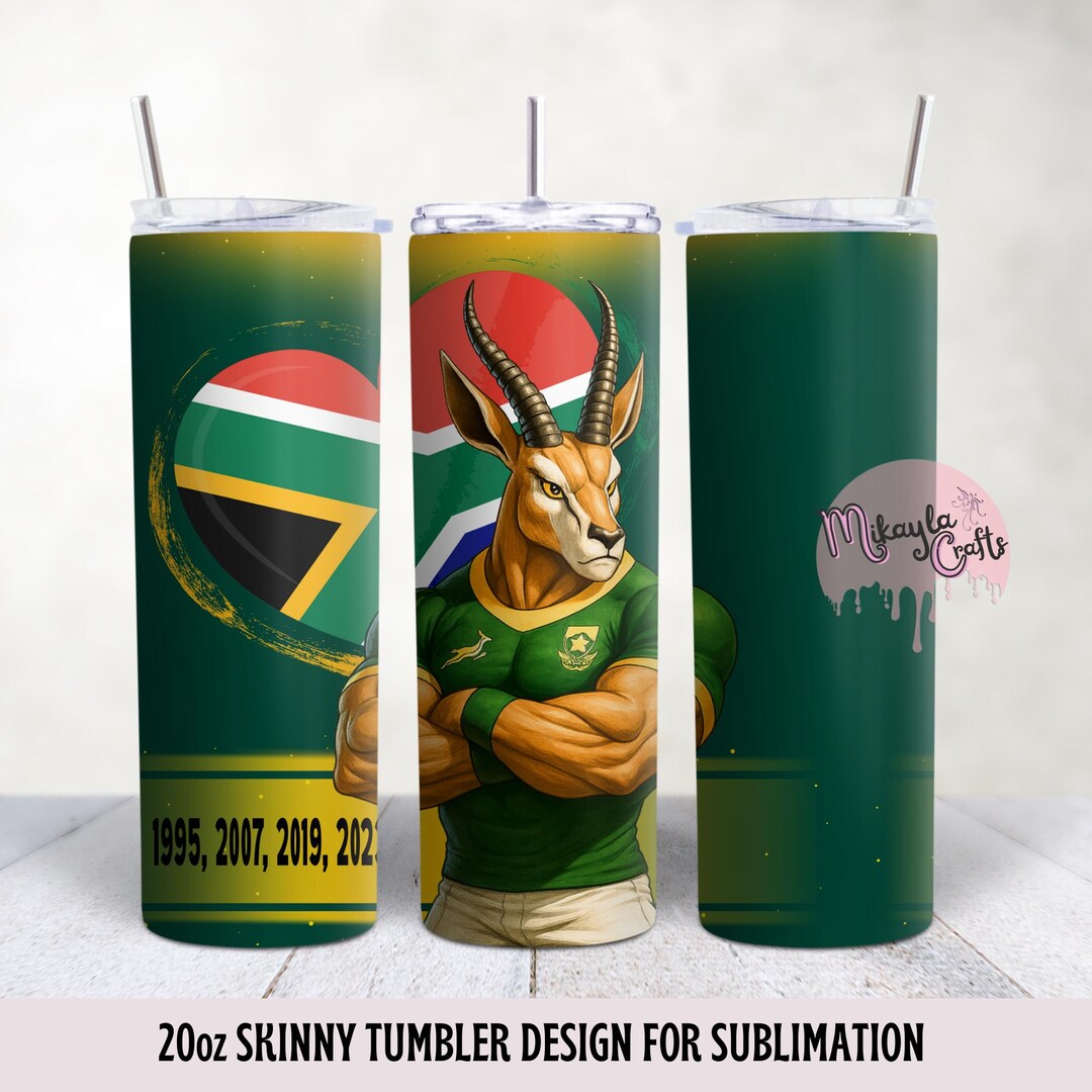 Spring Box Rugby Pattern Springbok Rugby Tumbler Wrap: South African Design (digital Download ...