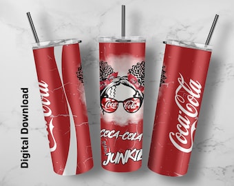 Coca Cola Tumbler Wrap: 20oz Skinny Sublimation Design (Digital Download)