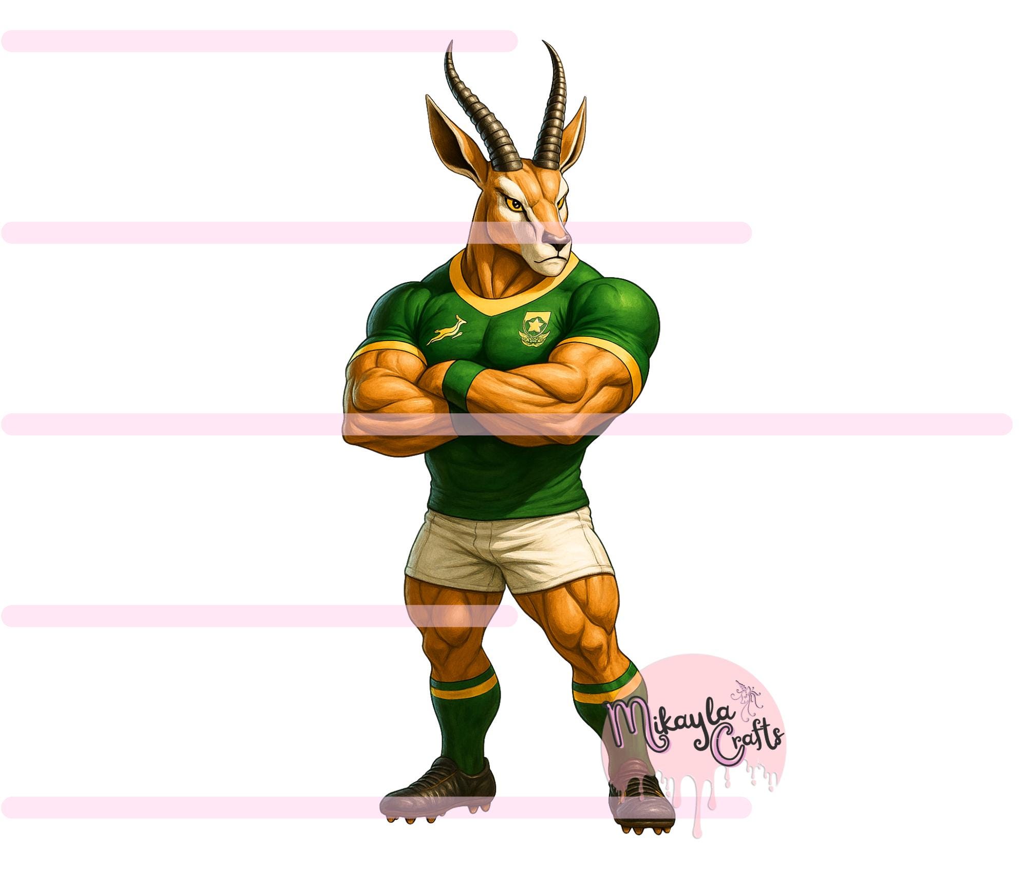 Animated Rugby PNG, South Africa Rugby Supporter Sublimation Print - Etsy