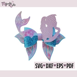 Modèle SVG de noeud de cheveux de sirène, noeud de cheveux DXF - modèle de noeud de cheveux - fichier de coupe Silhouette, fichier de coupe Cricut, noeud de cheveux simili cuir