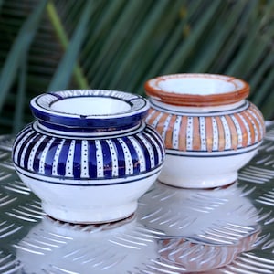 Moroccan Ceramic Ashtray | Hand-Painted Safi Pottery | Lid with Side Openings