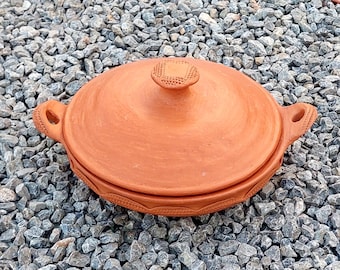 Tagine tradizionale marocchino / Pentole in argilla fatte a mano / "Tagra" in stile nordico