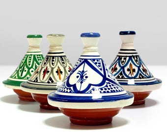 Hand-Painted Mini Moroccan Tagines | Spice/Appetizer Bowls | Choose 1 or Set of 4