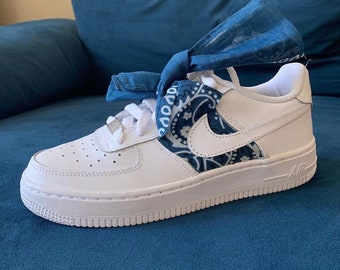 Blue Bandana Air Force 1 | Etsy