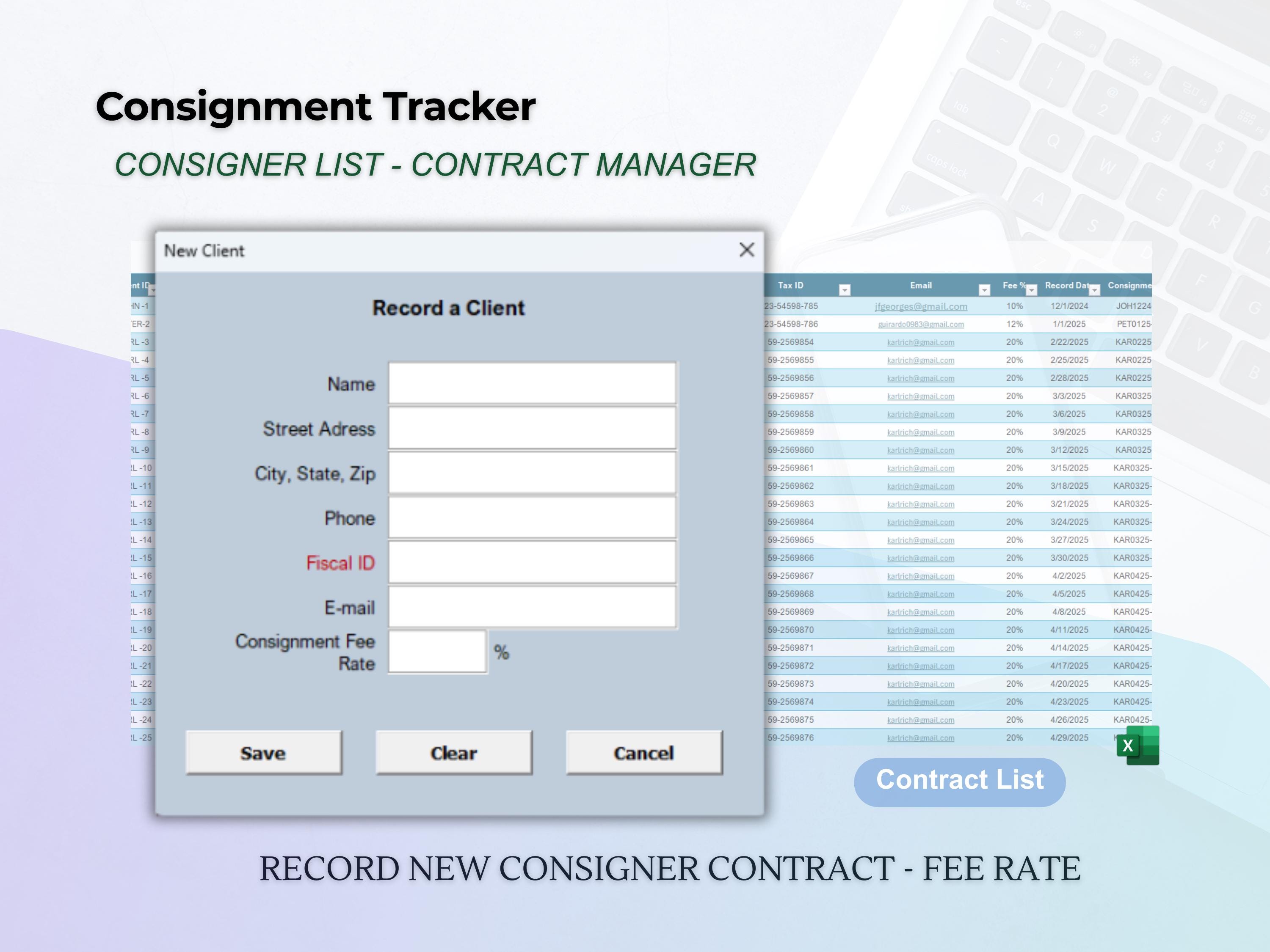 Consignment Store Inventory Tracker: Excel Spreadsheet, Barcode ...
