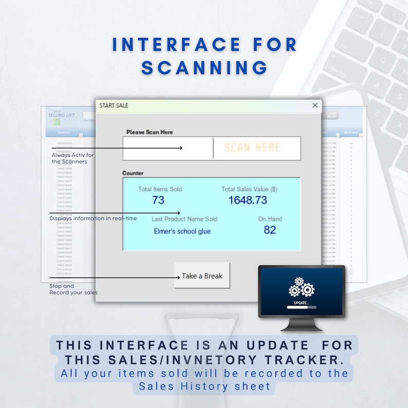 Barcode Scanner Inventory Management: Excel Template for Small Business ...