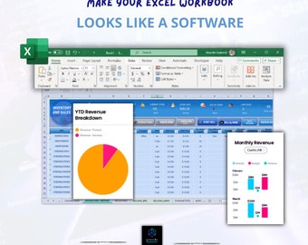 Custom MS Excel Spreadsheet Template: Logo Branding, Inventory, Budget, Payroll