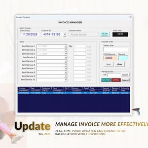 Excel Inventory Sales System: Barcode & RFID Mini POS (Digital Download) image 3