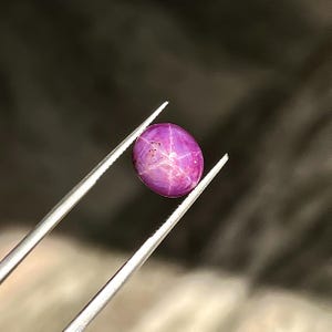 Premium Pink Star Ruby Loose Cabochon | 6 Ct. 9.5x8.5x6.5 MM | Rare 6 Ray Star Ruby | Certified Burma Star Ruby | Top Quality Star Ruby