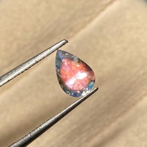 Multi Pink Andesine Moonstone 0.70 Ct Pear Cut Gemstone | Natural Color Play Stone | Rare Loose Moonstone | Jewelry Grade Gem
