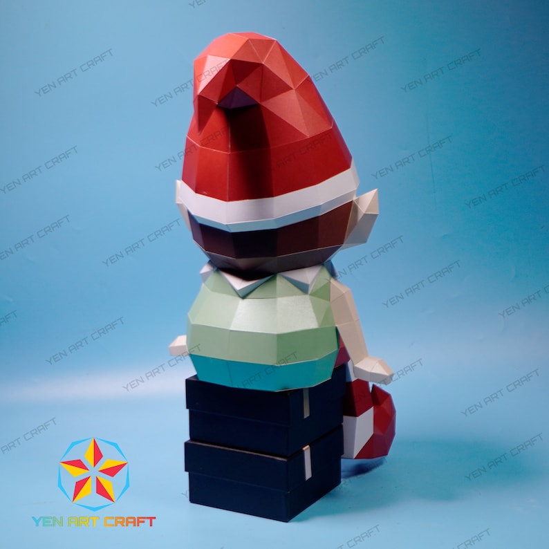 Papercraft Christmas Elf PDF, SVG Template for Cricut Projects, Printer ...