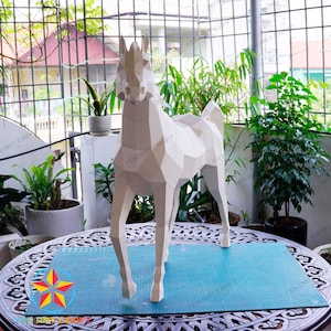 PaperCraft Horse PDF, SVG Template for Cricut Project - DIY Horse Paper Craft, Origami, Low Poly, Sculpture Model Paper image 5
