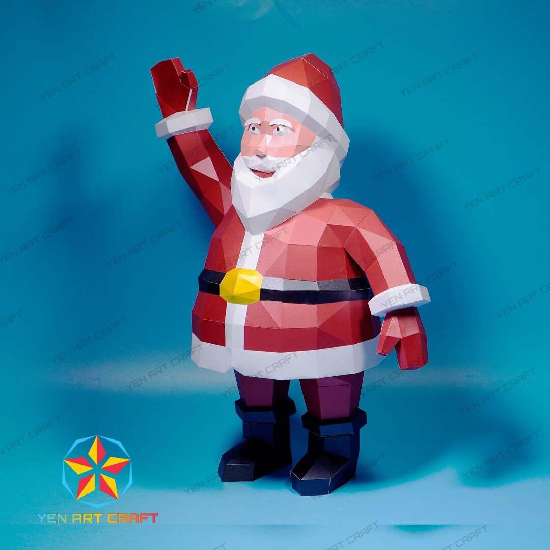 Papercraft Santa Claus PDF for Printer, SVG Template for Cricut ...