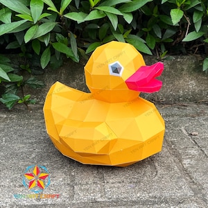 Duck Papercraft PDF, SVG Template For Cricut projects - Diy gifts for kids, 3D Duck for Kids Room Decor - Silhouette file, Cricut file
