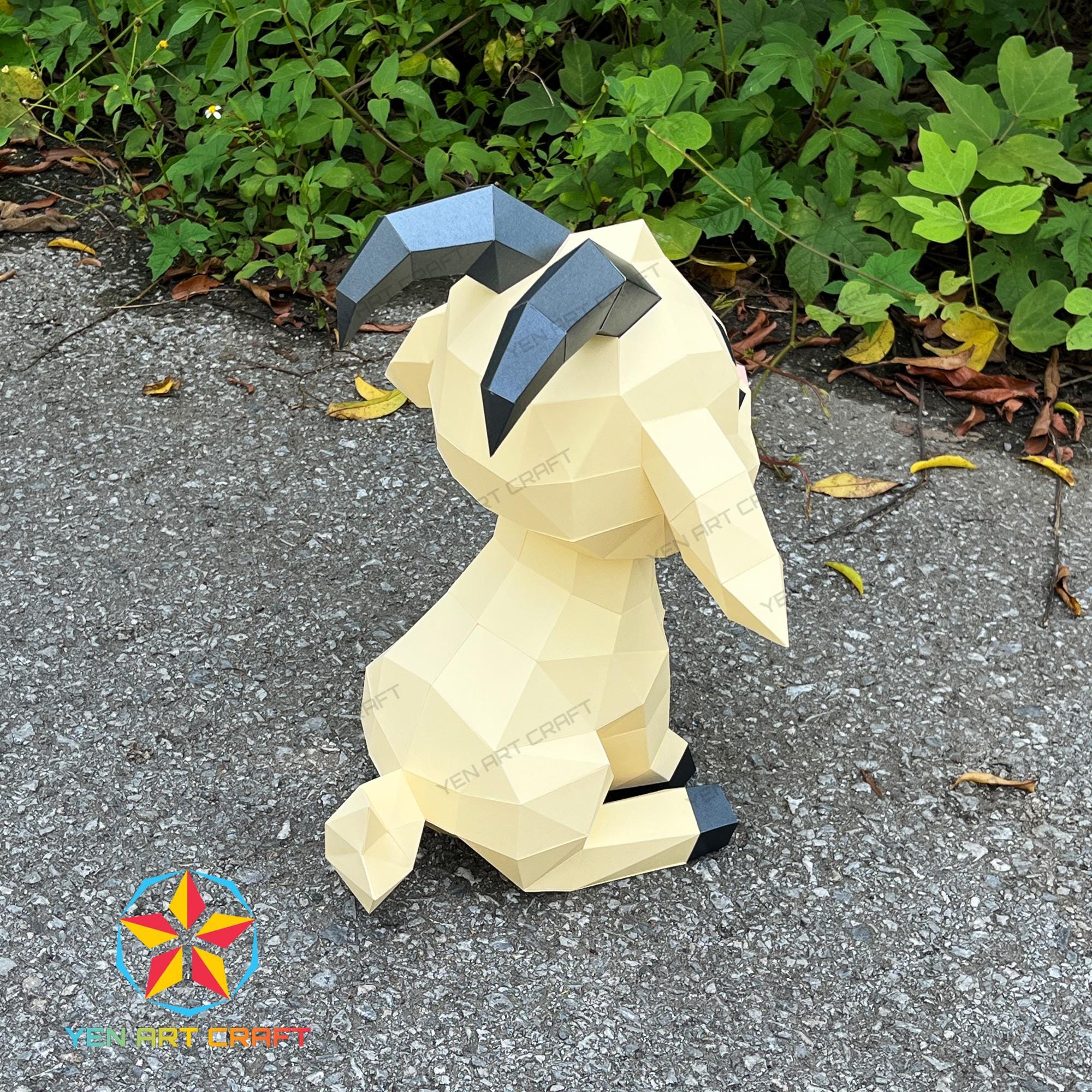 Goat Papercraft 3D Goat Papercraft Template: SVG, PDF, Cricut Project (DIY Kids Decor ...