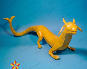 Papercraft Dragons PDF, SVG Template for Cricut Projects, Printer – DIY Dragons Paper Craft Low Poly Paper Sculpture