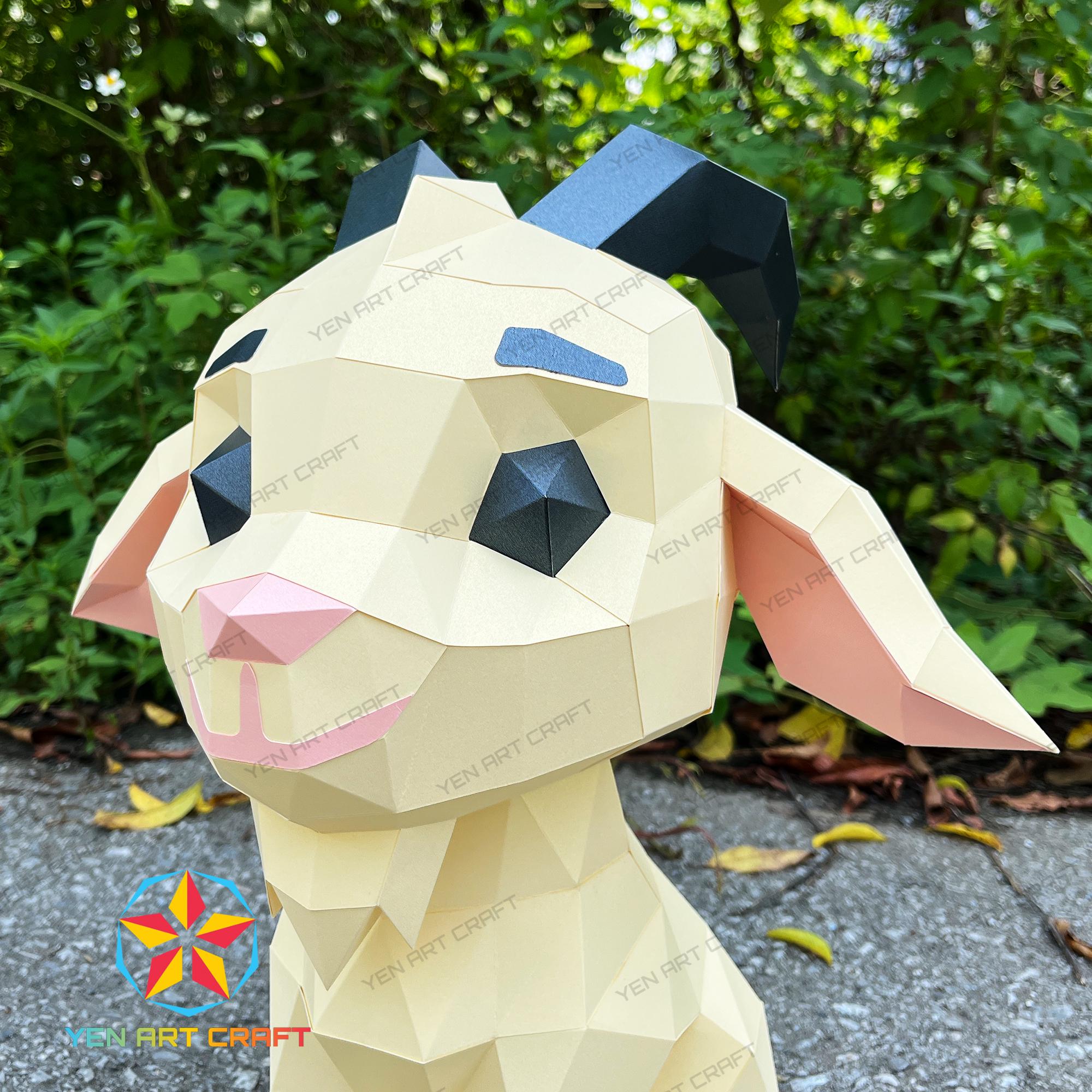 Goat Papercraft 3D Goat Papercraft Template: SVG, PDF, Cricut Project (DIY Kids Decor ...