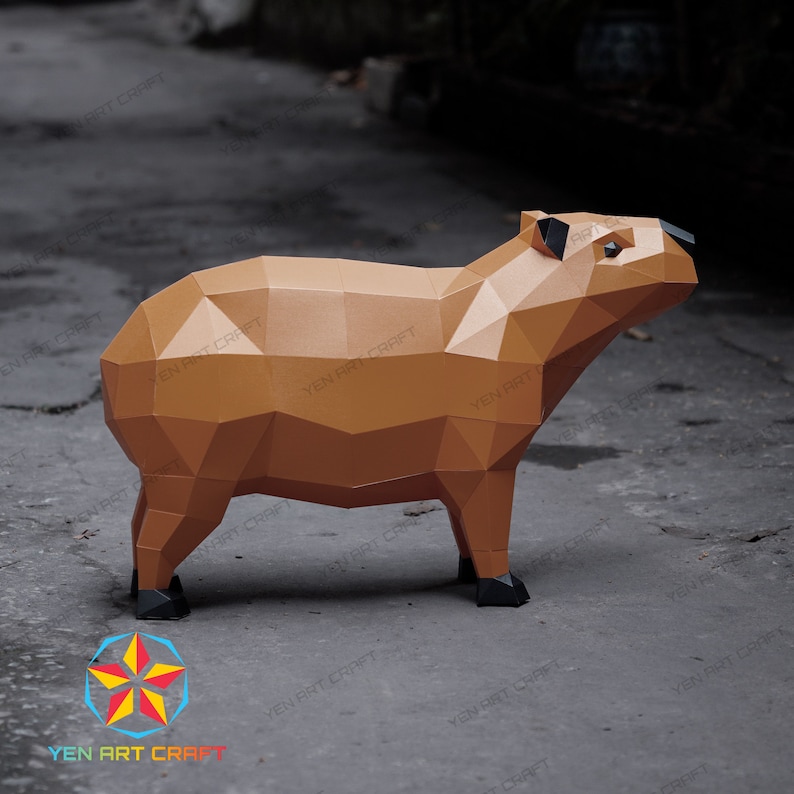 Papercraft Capybara PDF, SVG Template for Cricut Project - DIY Capybara ...