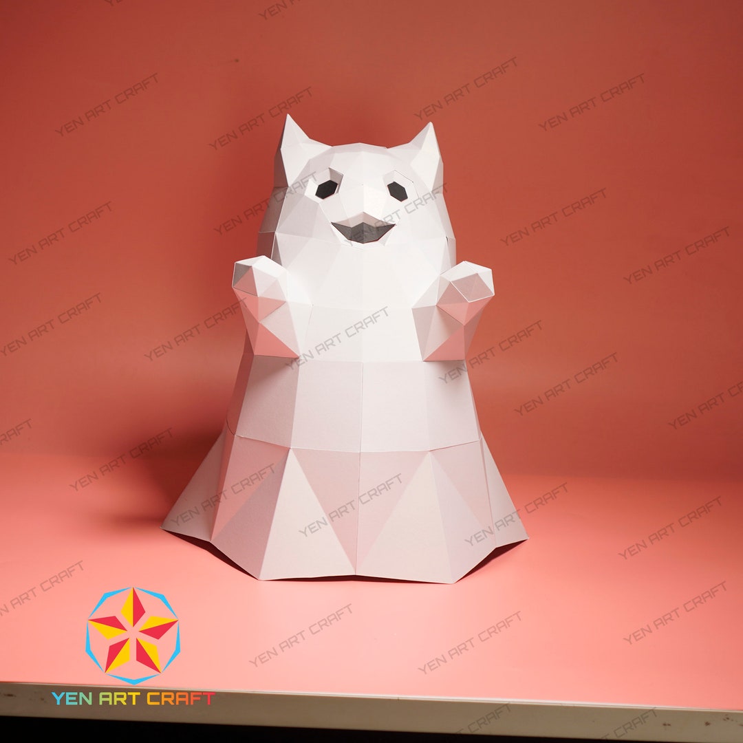 Ghost Papercraft PDF SVG Cricut Template Halloween Paper Crafts DIY Ghost Papercraft PDF SVG Cricut Template Halloween Paper Crafts DIY