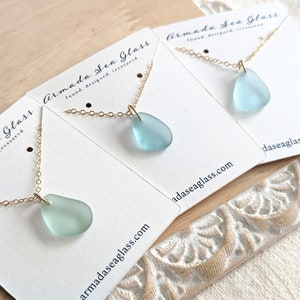 Genuine Sea Glass Gold Necklace, Sea Glass Necklace, 14k Gold Filled Sea Glass Necklace, Sea Glass Pendant, Sea Glass Necklace Gold