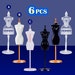 6-Pack Fashion doll mannequins Barbie size dress stand, Craft Supplies Doll Dress form, doll mannequin, doll projects, 1:6 Scale 