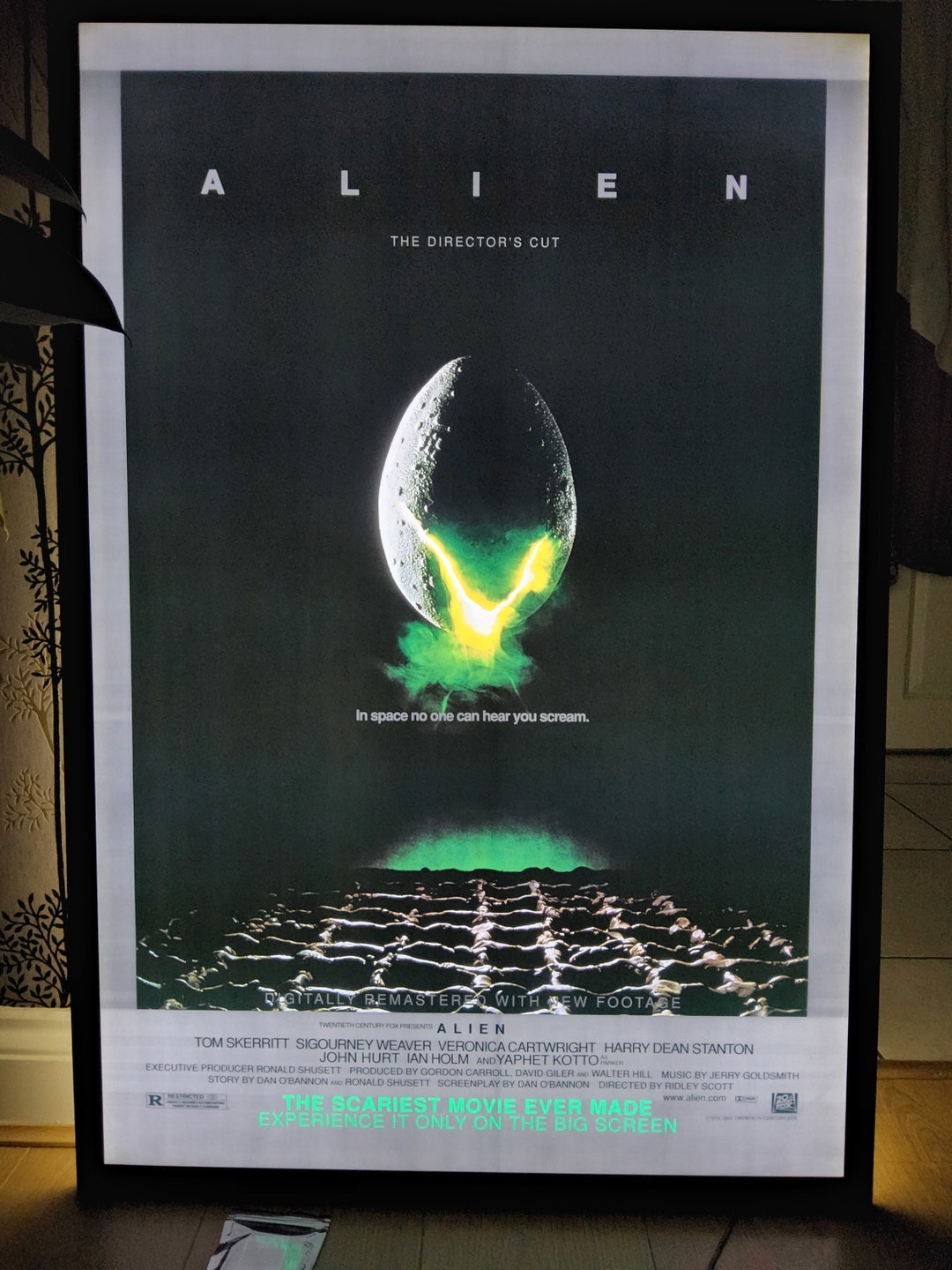 Original Alien Director's Cut Glowing Light Box Framed Poster