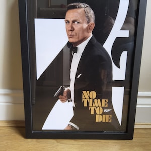James Bond 007 No Time To Die lithograph printed poster framed lithograph limited edition W30cm, H40cm