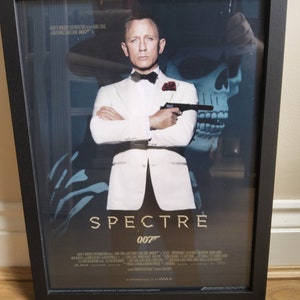 James Bond 007 Spectre lithograph printed poster framed lithograph limited edition W30cm, H40cm