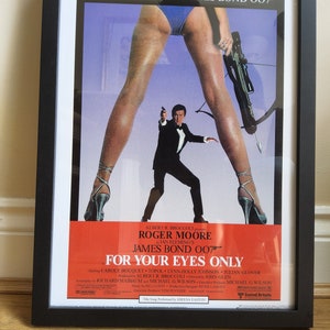 James Bond 007 For Your Eyes Only lithograph printed poster framed lithograph limited edition W30cm, H40cm