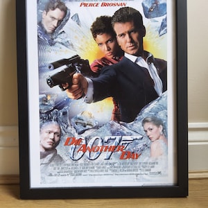 James Bond 007 Die Another Die lithograph printed poster framed lithograph limited edition W30cm, H40cm
