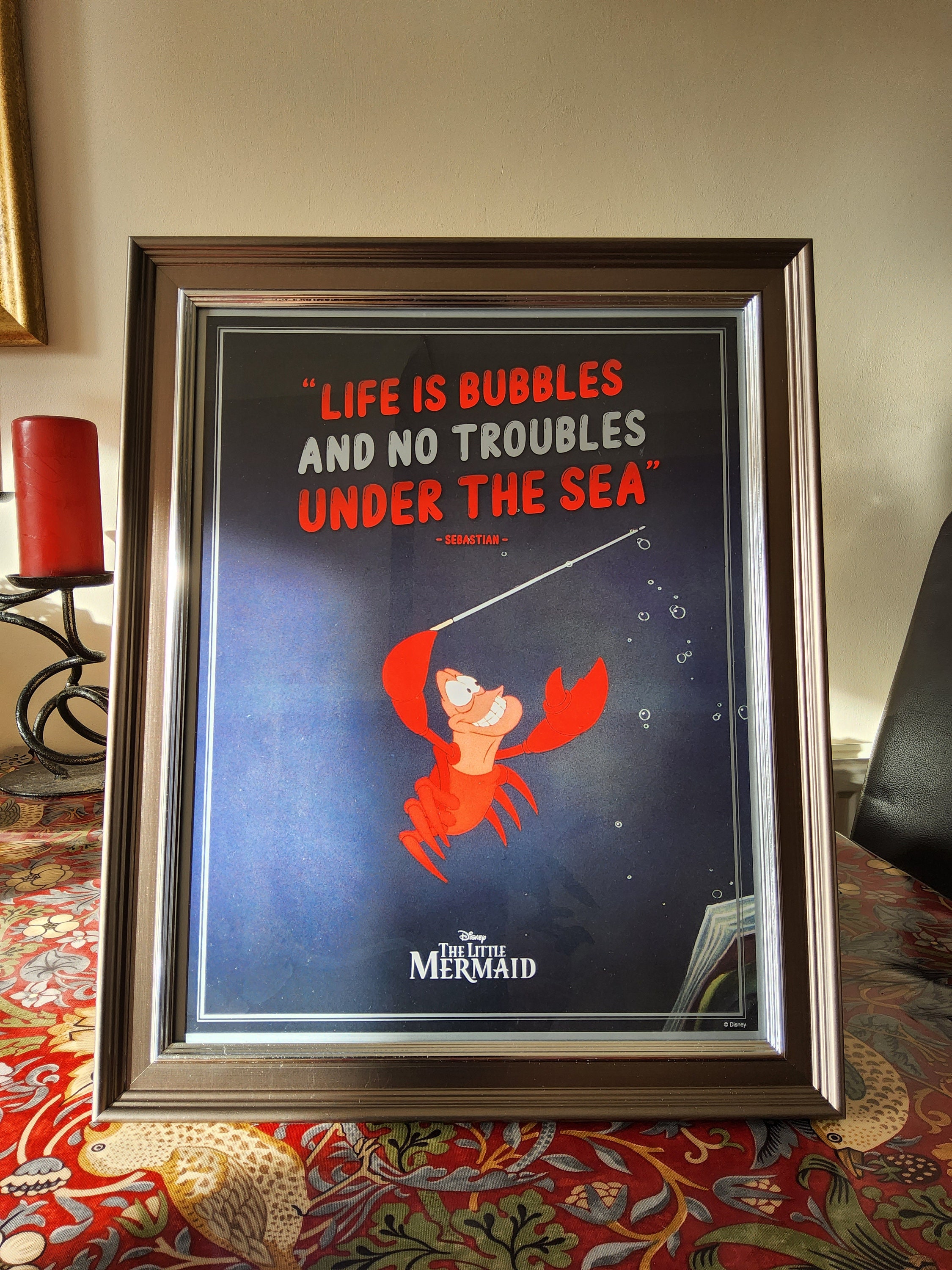 The Little Mermaid Disney Inspirational Quote Framed Poster Etsy