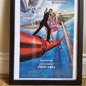 James Bond 007 &quot;A View To A Kill&quot; lithograph Framed Lithograph Poster - Limited Edition